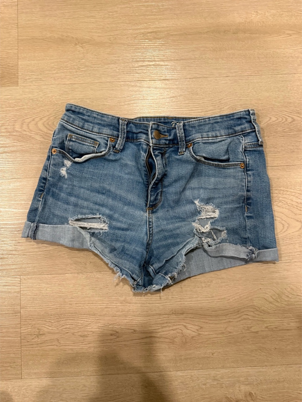 Universal Thread Distressed Jean Shorts in Blue